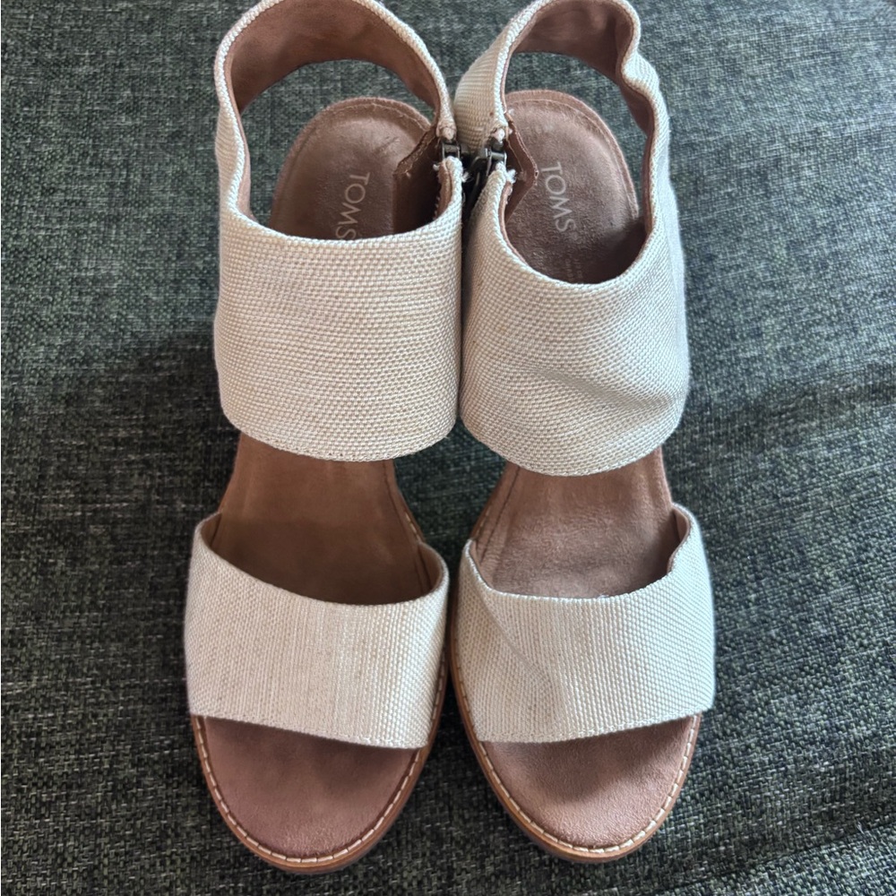 Toms Majorca Sandal ivory fabric